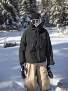 23黑色双拉链滑雪服男冬季3L压胶专业单板防水保暖防风上衣女
