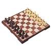 ub友邦大号仿木制国际象棋套装，西洋跳棋64格磁性，塑料棋子折叠棋盘