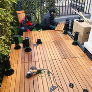 防腐木地板户外阳台露台花园室外加高架空支撑可调节地板定制