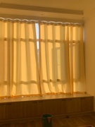 米色窗帘布棉麻现代简约透半遮光客厅，卧室加厚挂钩纯淡黄色纱素
