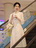 旗袍女士2024改良年轻款气质高端新中式高级感夏季白色连衣裙