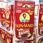 烘焙零食 美国Sun-Maid阳光少女加州无核大颗提子葡萄干儿童1018g
