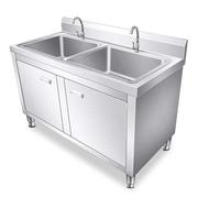 颐聪不锈钢水池柜水槽，台面一体柜单双池沥水，台洗菜洗手洗碗池商用