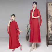 古筝演出服女童六一儿童表演服装，演奏礼服中国风汉服连衣裙比赛服