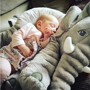 大象毛绒娃具抱枕安抚布娃玩女可爱抱着睡觉N公的仔床上男孩小玩l