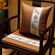 夏季中式椅子坐垫办公室沙发垫子透气屁垫冰丝凉席凳子茶椅垫夏天