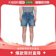 香港直邮潮奢amialexandremattiussi男士蓝色磨边牛仔短裤