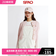 SPAO韩国同款2024年春季女士小熊刺绣开衫毛衣SPCKE12G51