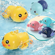 宝宝洗澡玩具游泳乌龟海豚婴儿戏水黄鸭女孩男孩夏天浴室儿童抖音