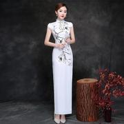 cosplay春夏日常修身丝绸旗袍女成人时尚改良复古中国风丝绸