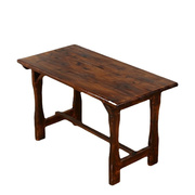 长桌子碳化餐桌椅烧烤面馆餐桌庭院阳台防腐木桌凳茶桌组合套件