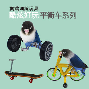 鹦鹉训练玩具平衡车自行车，滑板小中型鸟，用品技能训练道具鹦鹉玩具