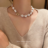 异形不规则巴洛克珍珠项链女款高级设计感小众颈链锁骨链夸张