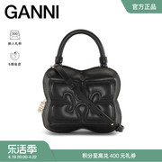 GANNI女包 黑色蝴蝶包压花小号简约手提包斜挎包 A5489099