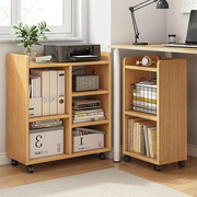 桌边床头置物架落地卧室收纳柜子，小型书柜书桌，旁桌下可移动小书架