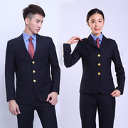 铁路制服春秋男女士西装，套装工作服19式铁路局专用服装新式路服