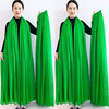 3米超大雪纺绿色纯色丝巾，女披肩跳舞聚会围巾，春夏季沙滩防晒纱巾