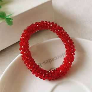 新年过年红色水晶手链女款手环时尚多层奥地利串珠手串送女友礼物