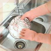 手套防裂橡胶耐用型乳胶塑胶热水，大码洗碗女式厨房成人防水去.