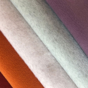 素色加厚羊绒貂绒尼龙，专业布艺植绒服装面料，沙发箱包布面纯色化纤