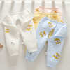 新生婴儿保暖裤三层夹棉腰围可调节内衣裤0-3-6个月9男女宝宝裤子