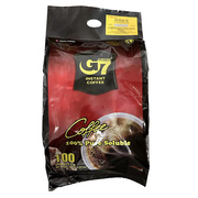 越南进口中原g7黑咖啡200g内100包无蔗糖，速溶纯咖啡袋装苦咖啡粉
