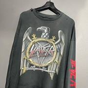 Slayer Golden Eagle摇滚乐队美式重磅长袖T桖复古百搭街头打底衫