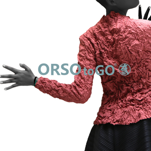 ORSOtogo秋装褶皱大码女装上衣落叶褶 长袖修身单排扣短外套2023