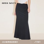 Miss Sixty2024春季半裙女长款鱼尾裙修身性感辣妹风显瘦百搭