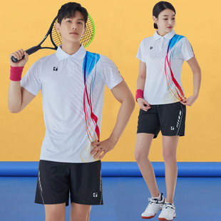 速干乒乓球服套装男短袖上衣女翻领团体训练运动羽毛球比赛服定制