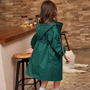 女童新疆棉风衣，儿童外套中长款2022冬装中大童韩版洋气童装
