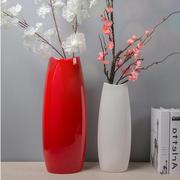 日本富贵竹花瓶水养 50cm陶瓷红色落地花瓶 40cm高白色陶瓷柜台