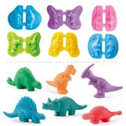3D彩泥粘土橡皮泥模具工具套装单卖12色动物印模恐龙diy冰淇淋机