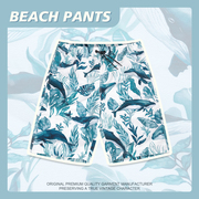 沙滩裤男士海边短裤速干可下水海边度假温泉，泳裤宽松五分大码