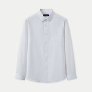 白色衬衫2024春季男款商务休闲长袖衬衣男式衬衫