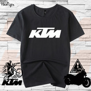 ktm越野摩托车套头男女赛车机车服装上衣服纯棉短袖T恤定制半截袖