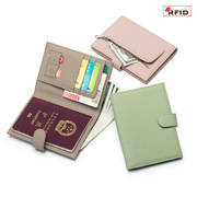 2024真皮RFID超薄护照包多功能钱包机票夹护照证件皮夹收纳包