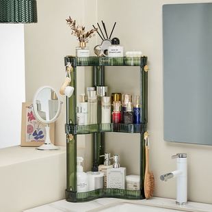 卫生间转角置物架浴室，台面化妆品护肤品，收纳架洗脸台放香水收纳盒