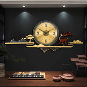 新中式钟表挂钟客厅家用创意现代网红轻奢大气表纯铜装饰高档时钟