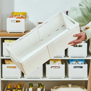 可伸缩收纳盒橱柜桌面直角抽屉分格杂物厨房深柜衣柜整理储物盒子
