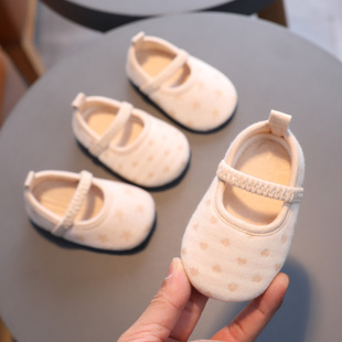 婴儿鞋子软底布鞋步前鞋女宝宝公主鞋春秋夏季不掉0-1岁6-12个月8