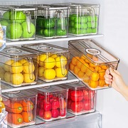 日本冰箱收纳盒保鲜盒食品级专用厨房盒子蔬菜鸡蛋冷冻整理储物盒