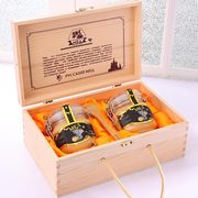 俄罗斯进口蜂蜜礼盒装纯正椴树蜜天然结晶蜜过年送礼送长辈500g装