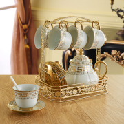 不锈钢不褪色咖啡杯架子家用创意高档欧式茶具茶杯挂架客厅收纳架