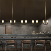 新中式餐厅灯具现代简约创意个性两头小吊灯吧台玄关过道灯