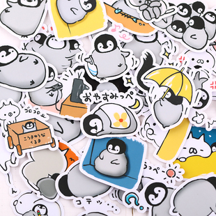 手帐贴纸 手账本ins可爱韩国咕卡卡通自制贴纸包素材 企鹅2