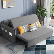 定制可折叠沙发床坐卧两用客厅多功能小户型伸缩抽拉式布艺单人储