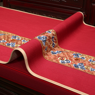 新中式红木沙发垫套罩古典防滑坐垫四季通用实木，全盖布巾高端定制