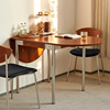 北欧实木可折叠餐桌家用日式餐桌椅组合中约小户型可伸缩桌