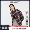 赵昭仪同款MOUSSY 2024美式格纹LOGO衬衫028HS430-0110